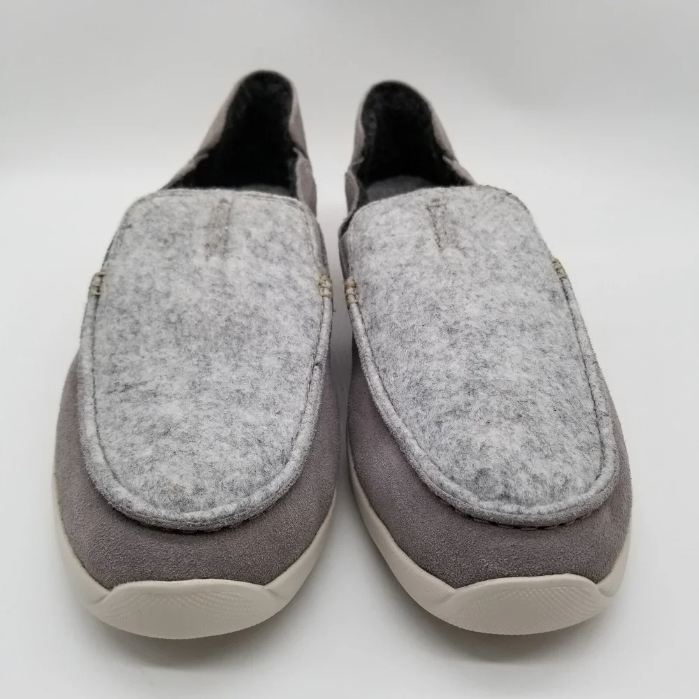 Clarks Men's Gorwin Step Sneaker Loafers Sz 12‎ M Gray Suede Casual City